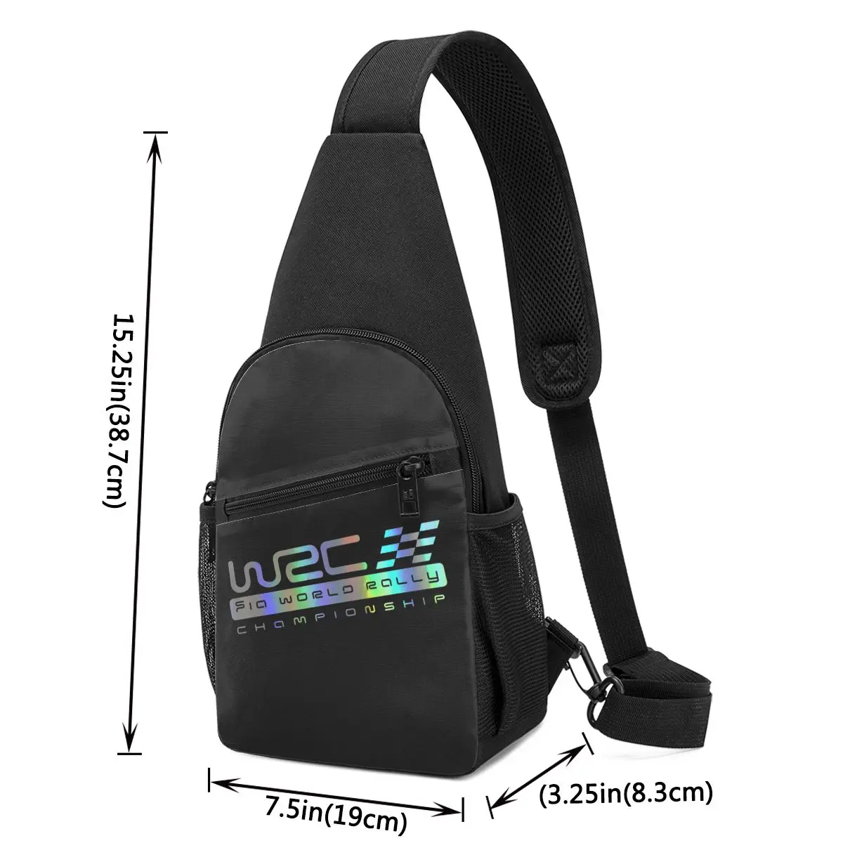 World Rally Championship WRC Chest Bag Men Sling Crossbody Backpack Chest Bag Travel Hiking Daypack Shoulder Bag