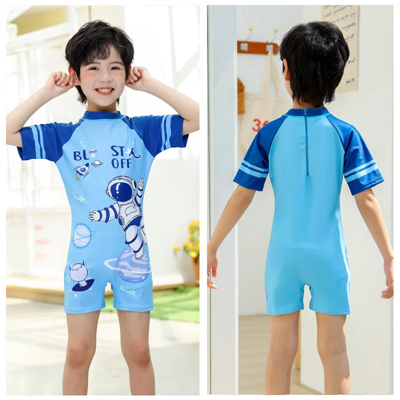 Costumi da bagno per bambini da bambino Costumi da bagno interi con cerniera Costume da bagno con cerniera UPF 50+ con cappello Set costume da bagno dinosauro