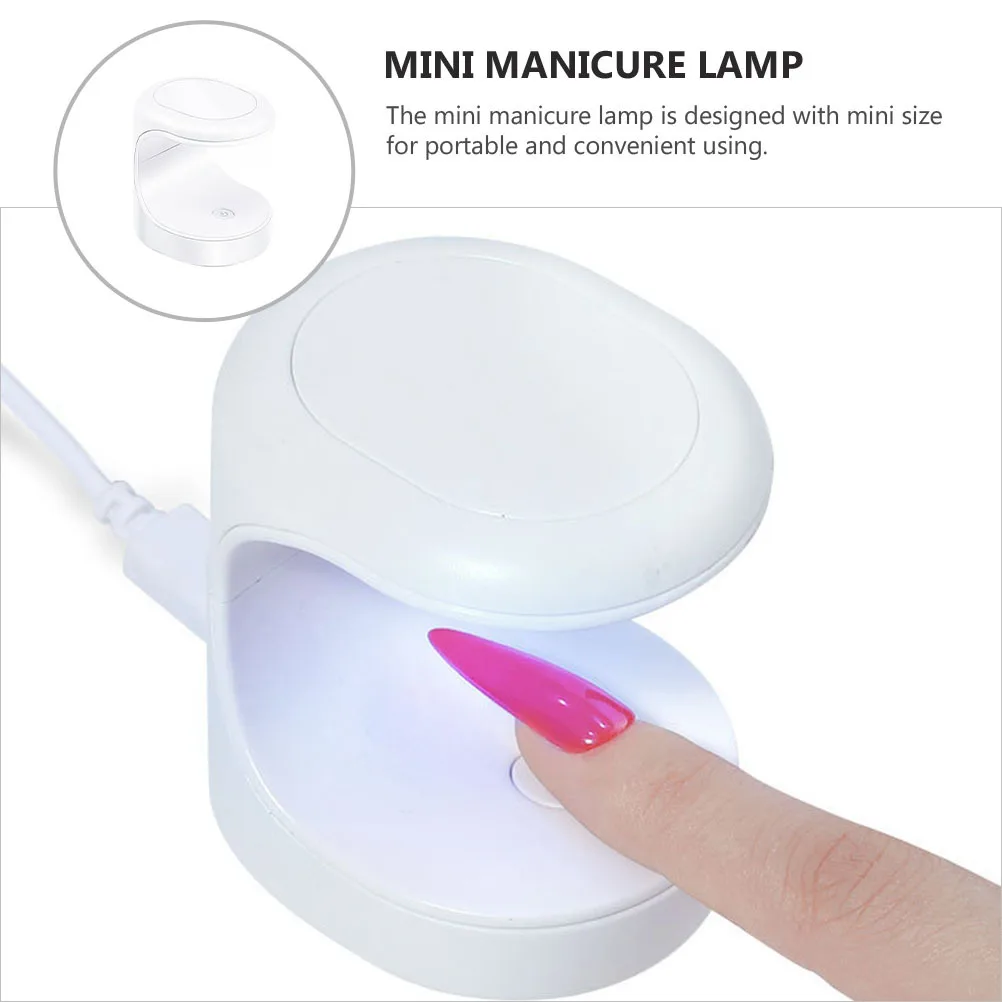 

Stylish Nail Art Lamp Mini Size Portable USB Powered Quick Drying Strong Functionality Even Heat No Tanning Practical Convenient