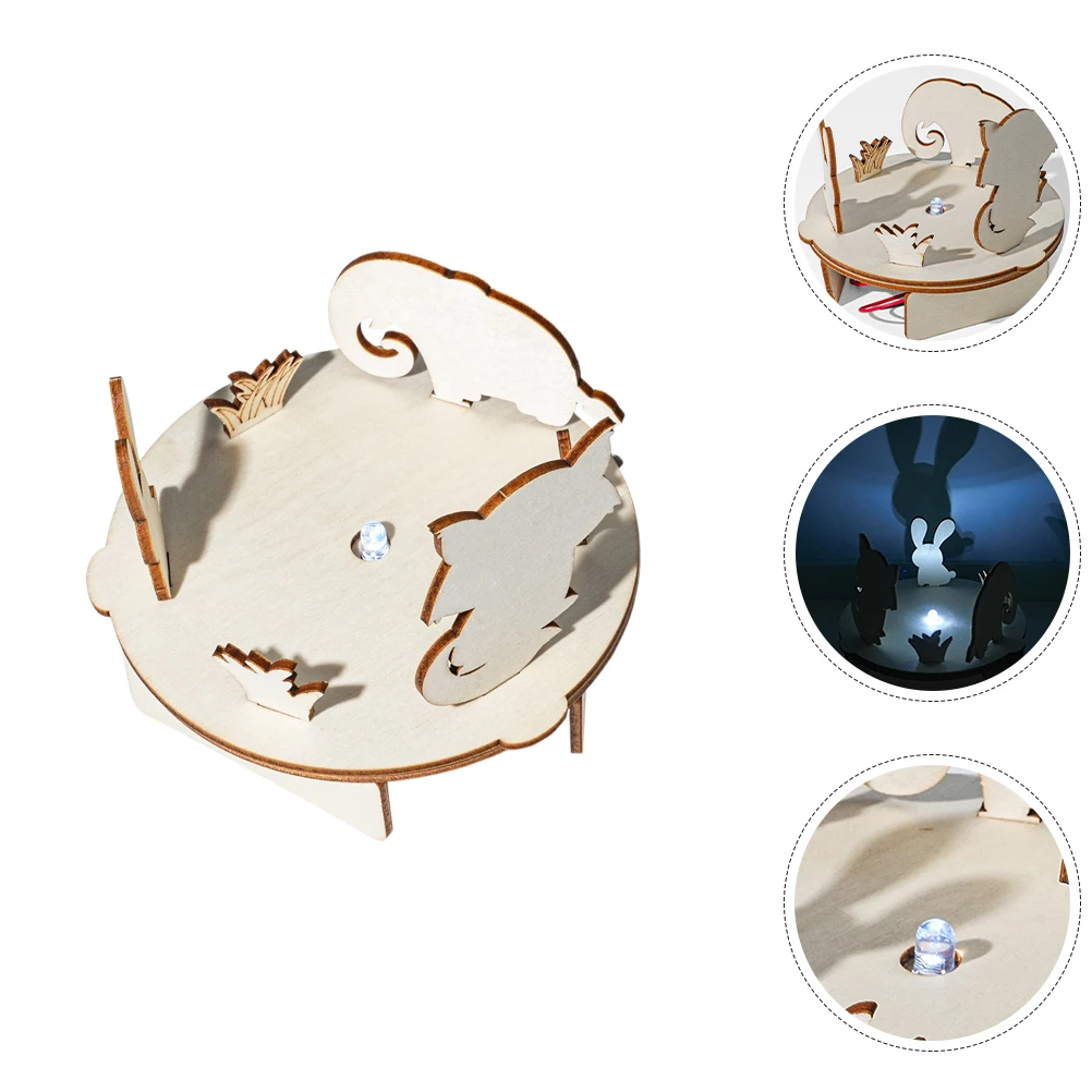 

1 Set Light Shadow Experiment Kit Kids Diy Science Education Wooden Building Kit For Creativity Family Bonding Stem Science Kits