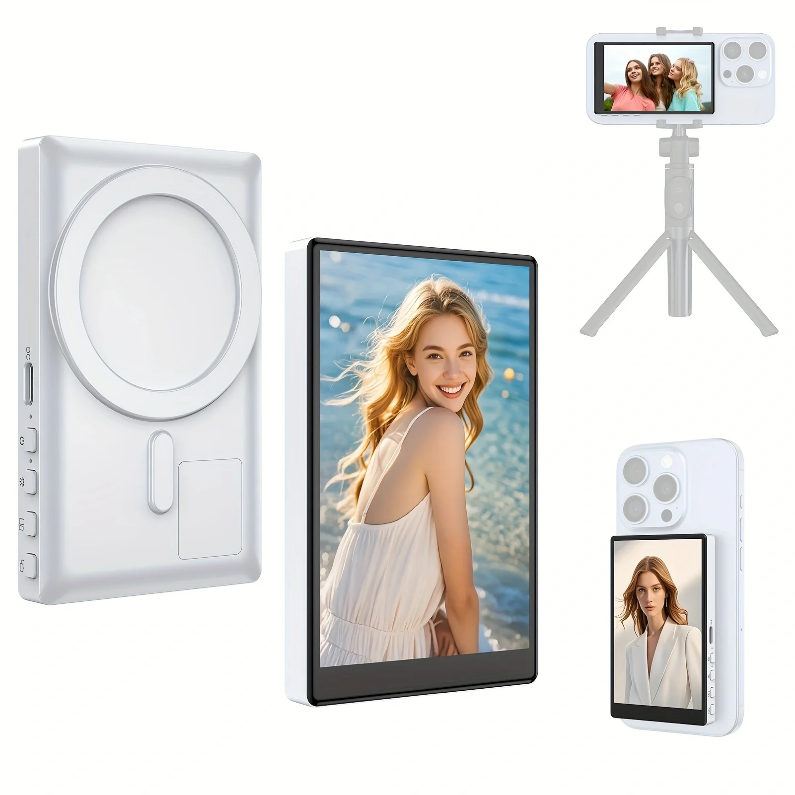 

3.97 inch Vlog Selfie Monitor Screen Back Camera Monitor，compatible with iPhone and Android systems，Suitable for content creatio