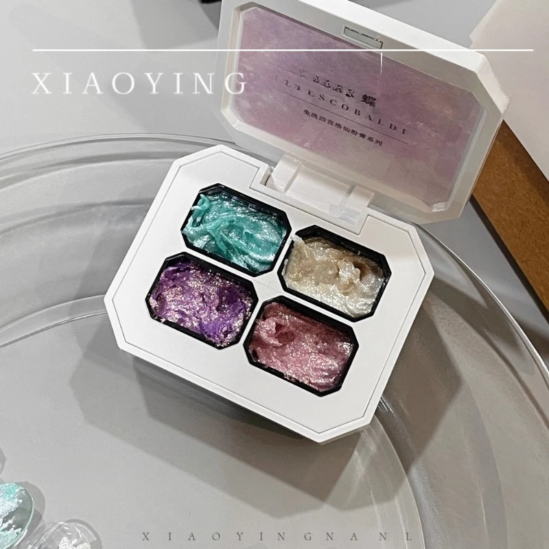 أوبال مسحوق مسمار الفن هلام 4 ألوان كريم الملمس لا مسح ثلاثية الأبعاد النحت الصلبة التصميم ل صالون تمديد الأظافر برو مجموعة أدوات مانيكير