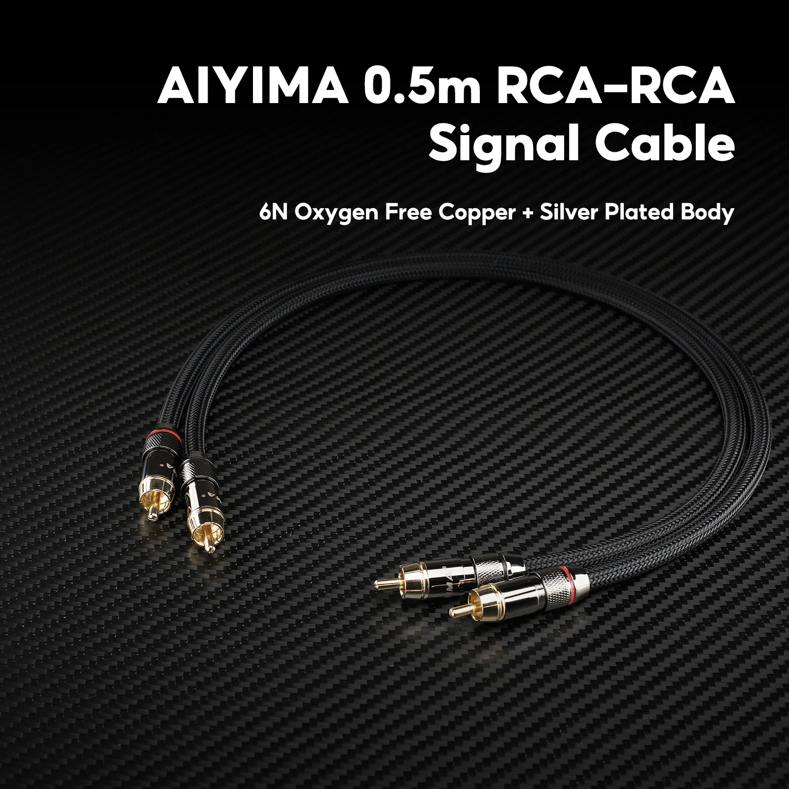 AIYIMA Audio RCA Cable RCA to RCA Interconnect Cables Hifi Stereo 6N OFC Male to Male For Speaker Amplifier A80 /A07 max view 2