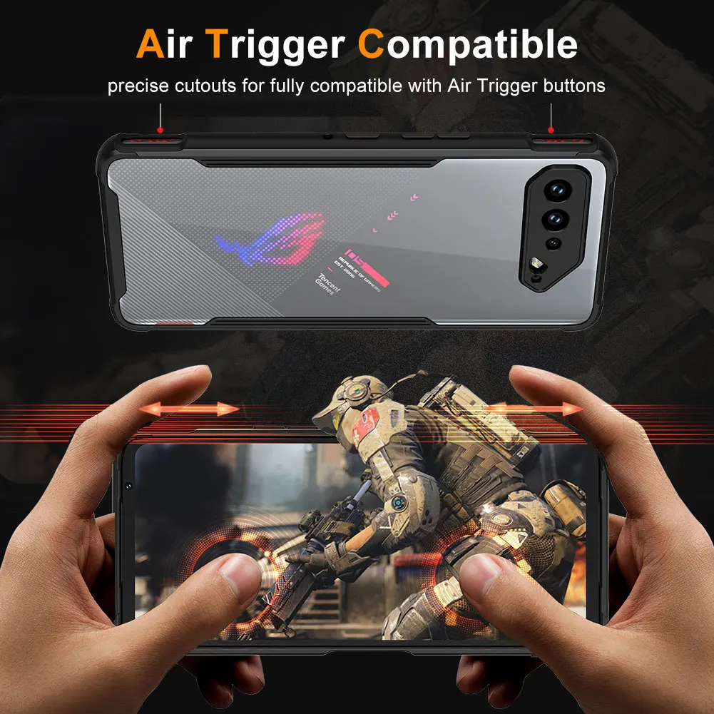 CaseFor ASUS ROG Phone 5 Case Gaming Protective Cover Air Trigger Compatible Shockproof Back Cover with Camera Screen Protection - view 5