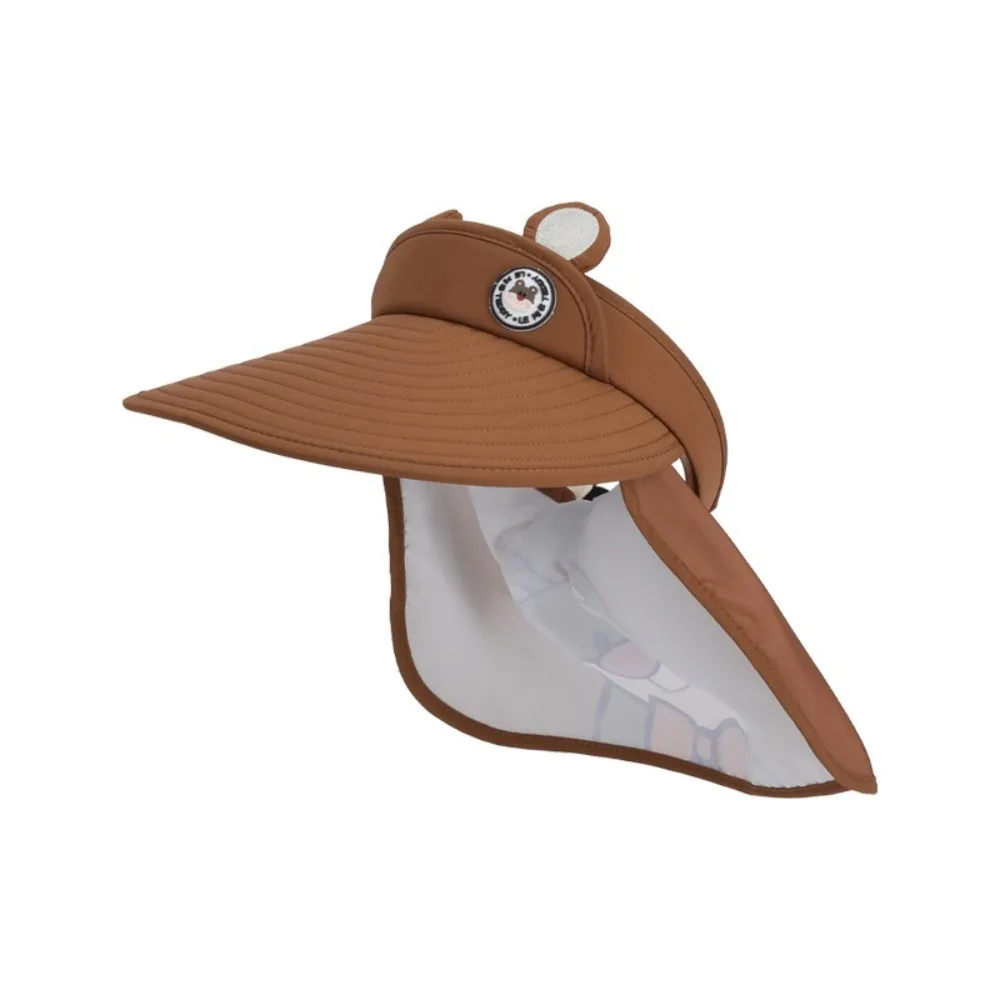 

Fashion Breathable Cartoon Empty Top Hat Quick Dry Removable Kids Shawl Sun Hat Wide Brim Sunscreen Baby Sun Protection Hat Boys