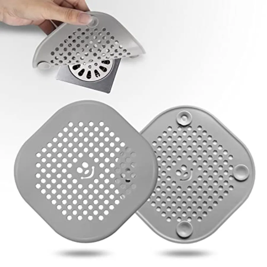 

2 Pack Drain Hair Catcher Silicone Bathroom Accories Shower Drain Protector Sink Drain Strainer Hair Stopper for Shower Kitchen