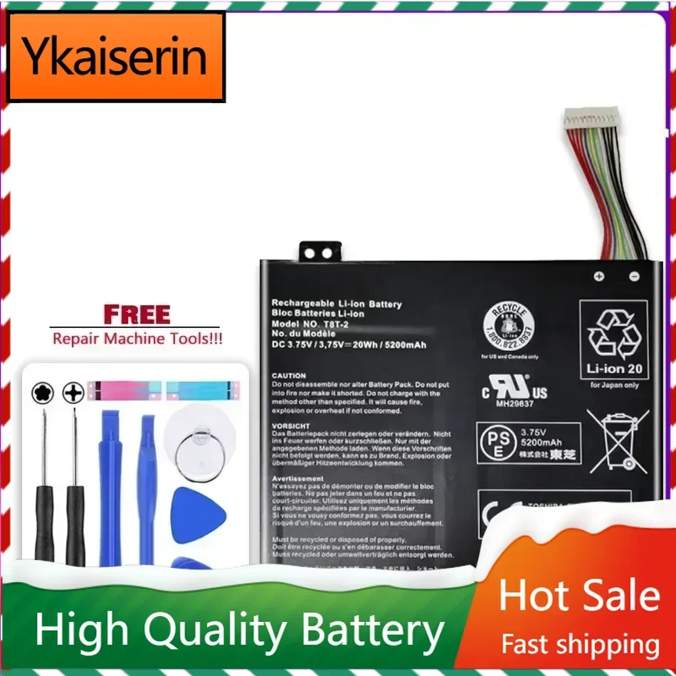 

Аккумулятор мобильного телефона T8T-2 5200 мАч для Toshiba Satellite Click Mini ClickMini L9W-B A 000381560 ,T10TC,T8T-2 3,75 В 20 Втч Аккумуляторы