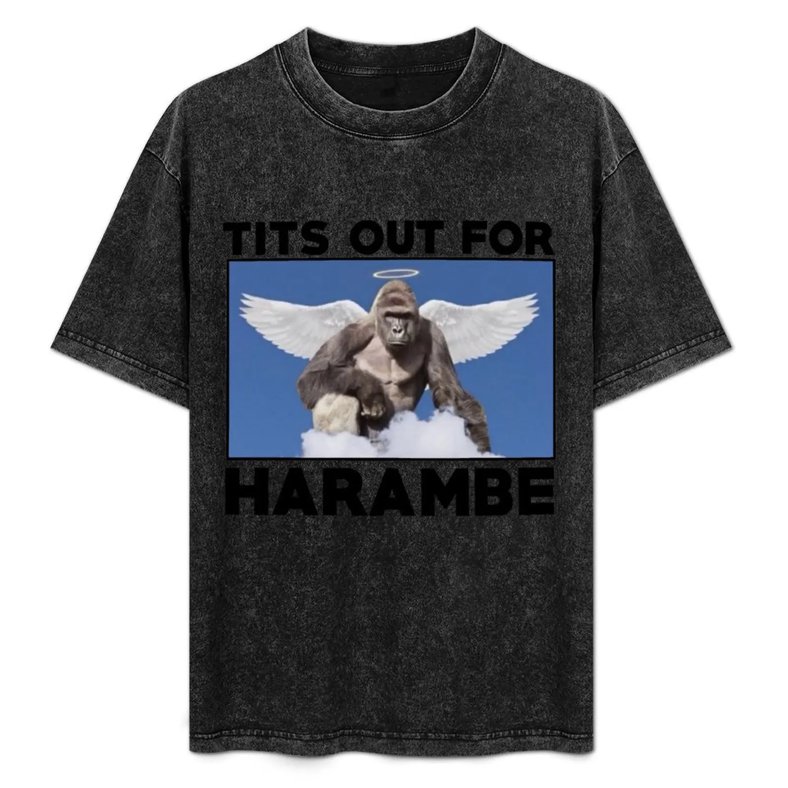 

Tits out for HARAMBE T-Shirt valentines clothes plus size tops cotton man t-shirts clothes for men