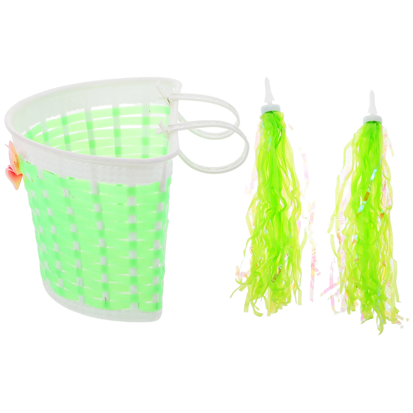 1 مجموعة سلة دراجة للأطفال الجبهة المنسوجة تخزين المقود اللافتات دراجة دراجة أطفال اكسسوارات السلامة الديكور #4