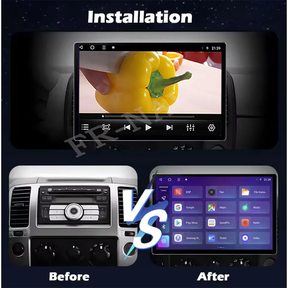 Android 16 Auto Car Radio MultimediaVideo Player GPS Navigation 4G WIFI Bluetooth For Nissan Navara 3 D40 2006-2012