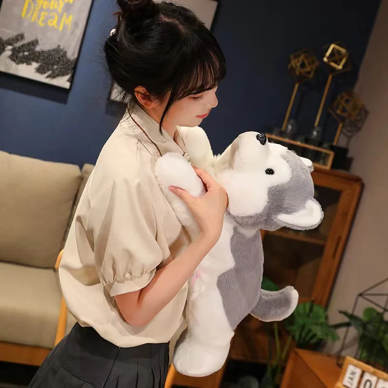 الجملة جديد 1 قطعة 30/40/50 سنتيمتر لطيف الكلب جرو أجش وسادة ألعاب من نسيج مخملي لطيف الحيوان محشوة دمية ديكور المنزل هدية عيد ميلاد الطفل