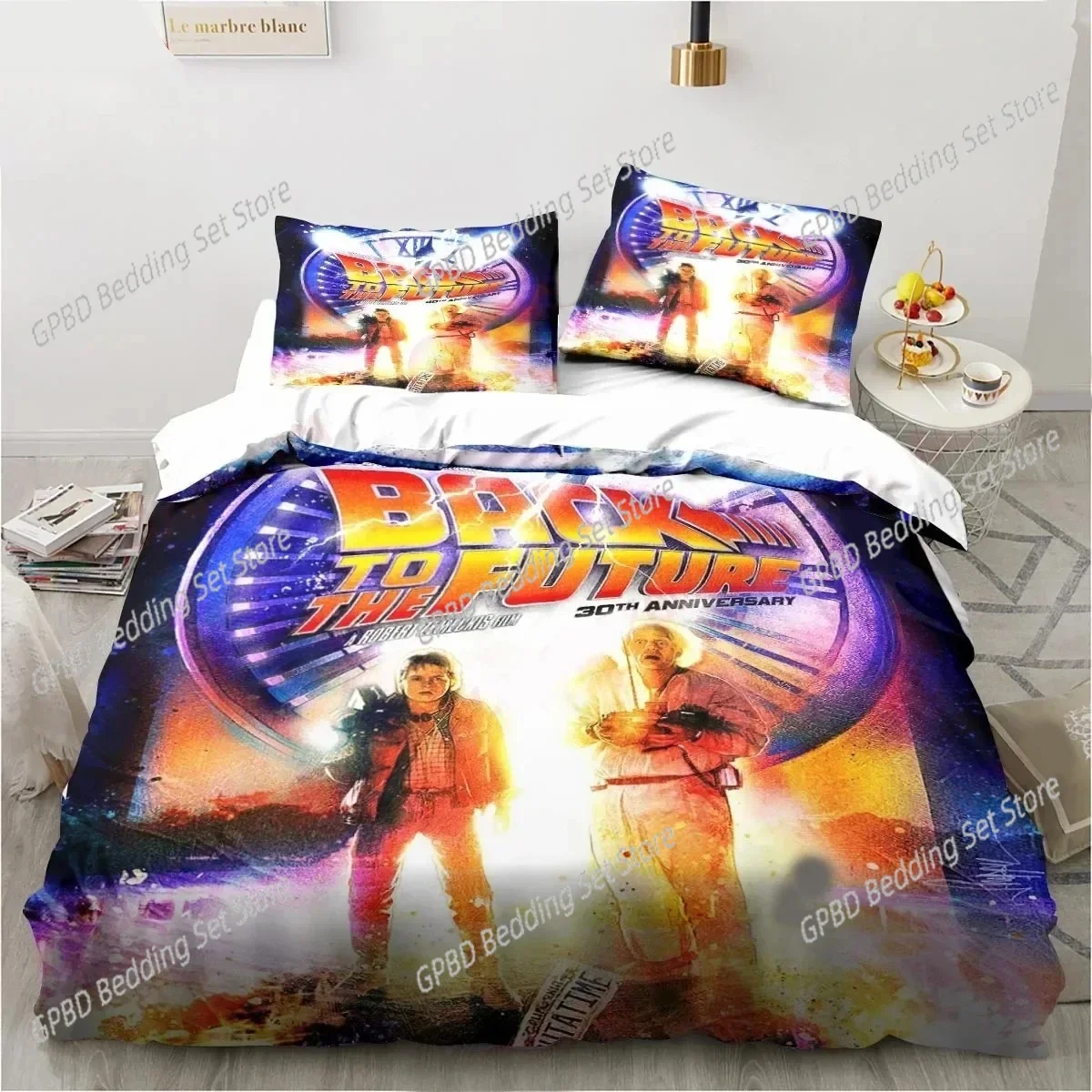 Movie Back To The Future Canary Bedding Set,Duvet Cover Bed Set Quilt Cover Pillowcase,King Queen Twin Size Boys Girls Adults