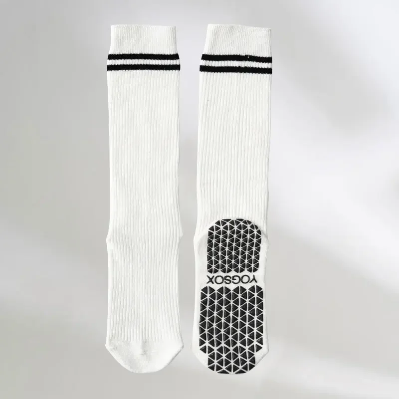 Yoga Socks Cotton Stripe Pile Dot Silicone Non-slip Women High Quality Pilates Grip Over The Calf Socks