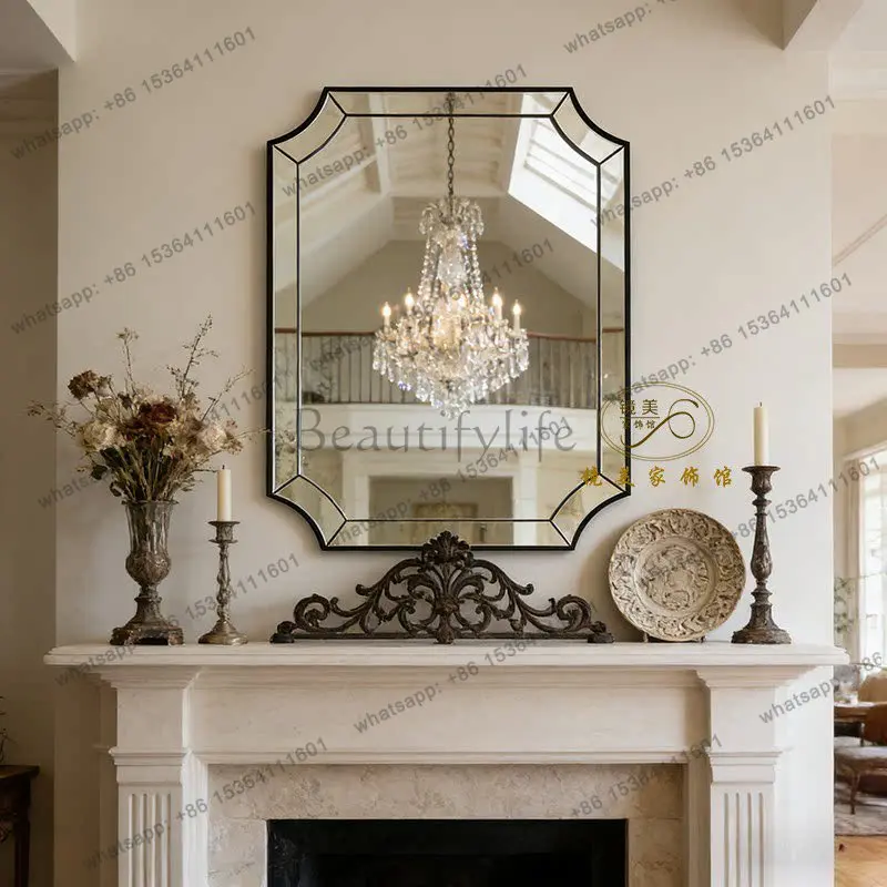 

French Vintage Bedroom Dressing Mirror Washstand Fireplace Art Deco Mirror