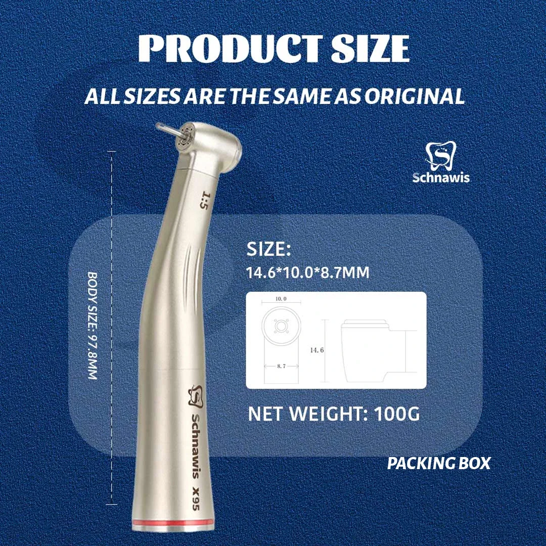 X95 contraangulo Dental Against Contra Angle Handpiece 1:5 Increasing Speed Handpiece Dentistry Inner Water Dentist Tools