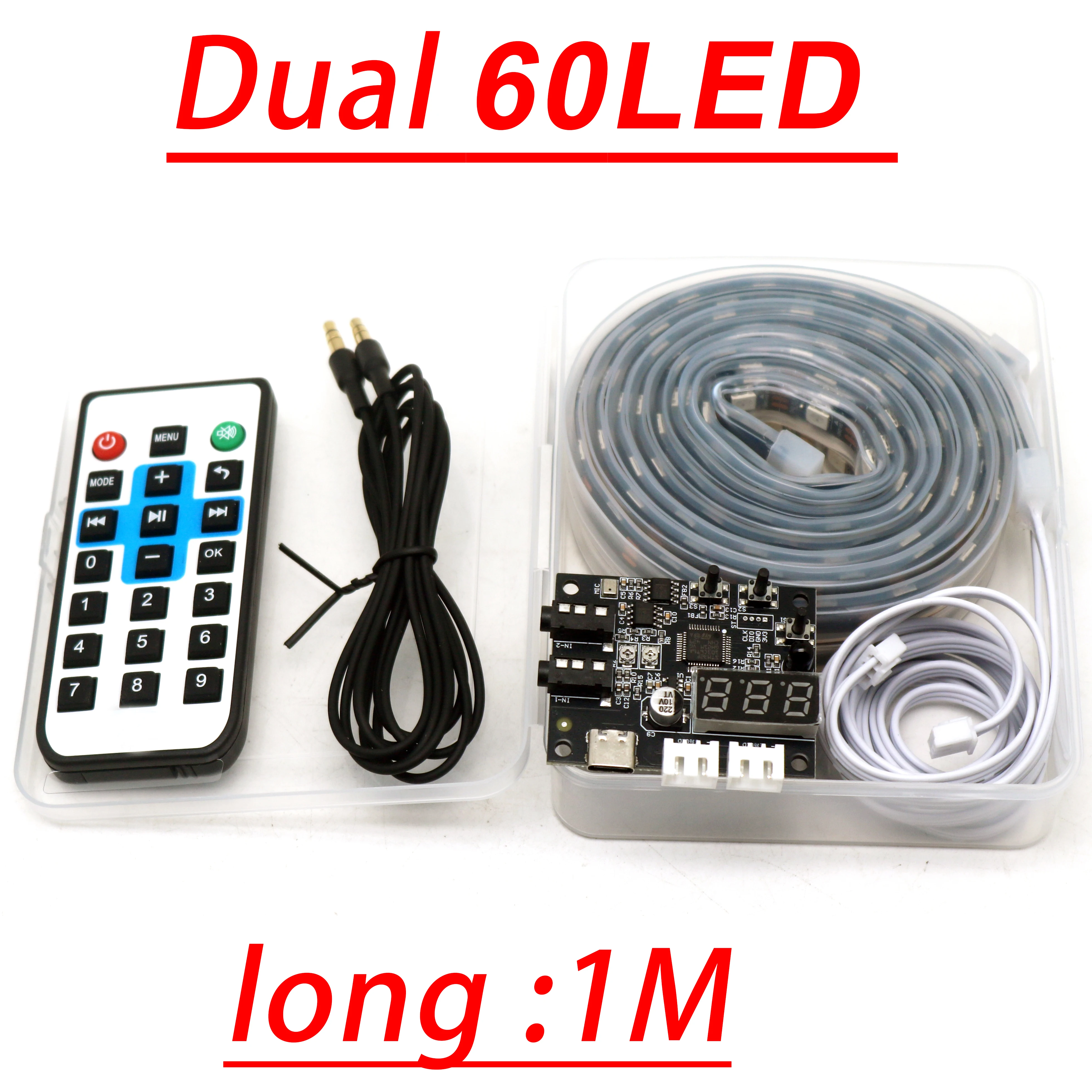 مرنة الموسيقى الطيف شرائط مصباح 30/60/90 LED مستوى المؤشر الديناميكي إيقاع ضوء لسيارة الصوت جو مصابيح الديكور