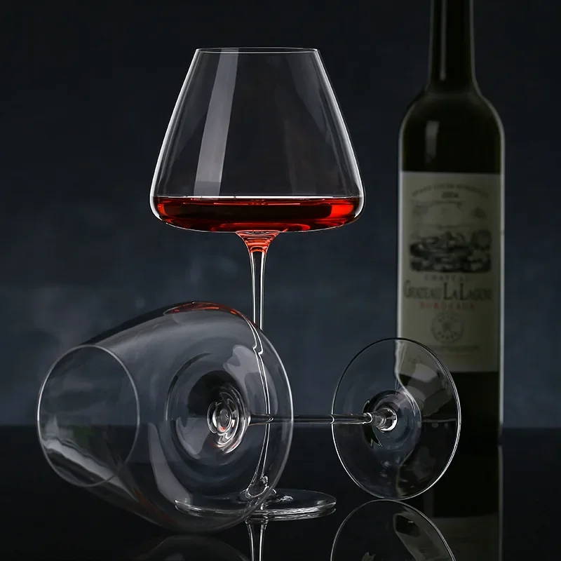 Creative 550-650Ml Convex Bottom Handmade Red Wine Glass Ultra-Thin Crystal Burgundy Bordeaux Goblet Art Big Belly Tasting Cup