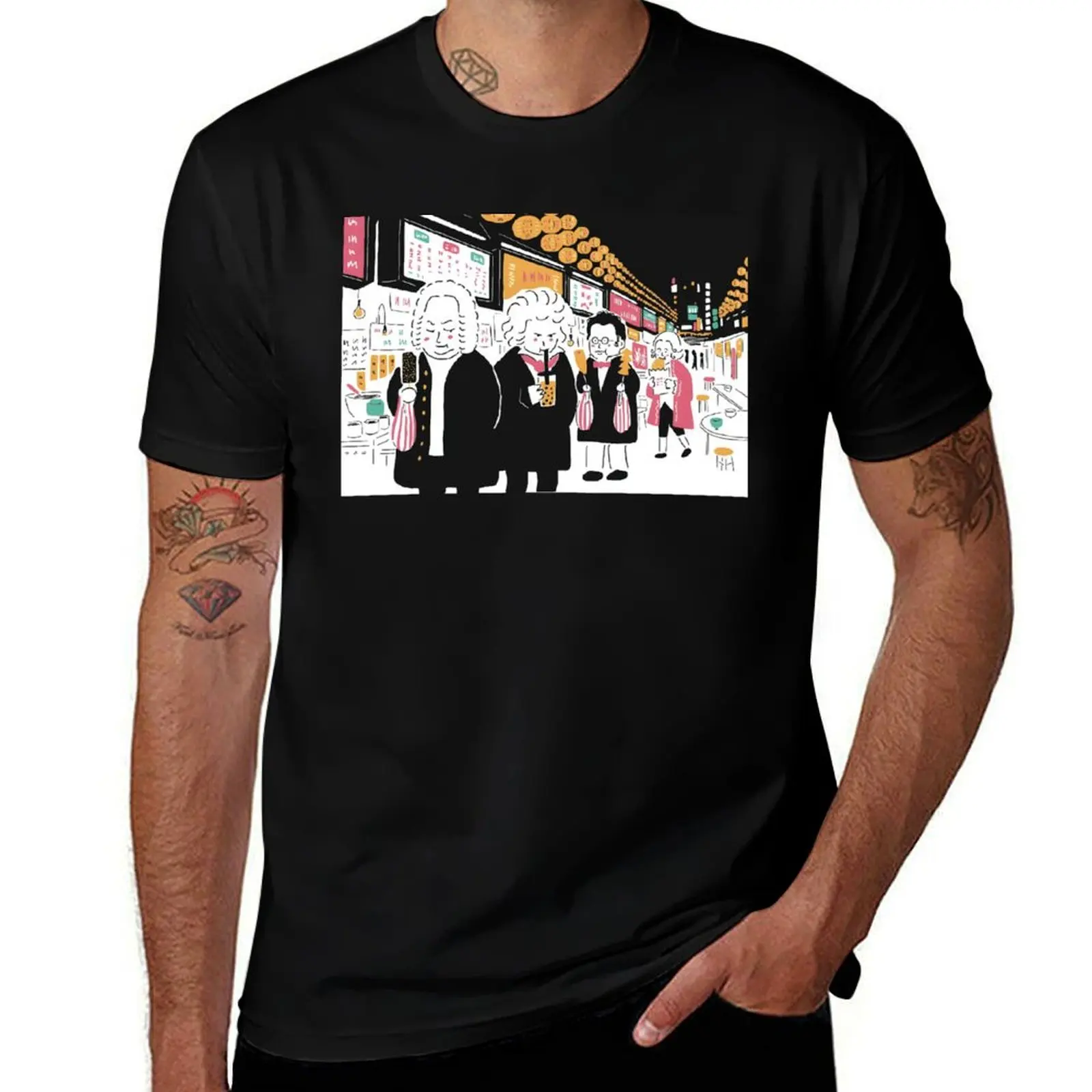 Mozart Schubert Beethoven Bach T-Shirt Simple Trendy Casual T-Shirt