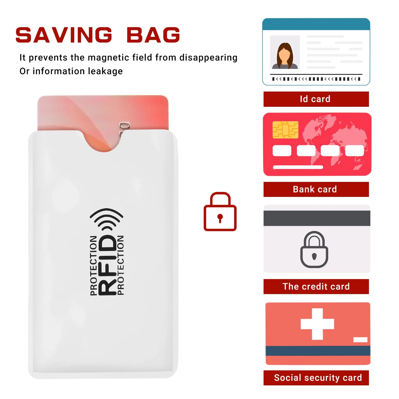 ABQR 10 шт., алюминиевая фольга, противоразмагничивающая крышка для карт, RFID-экранирующая сумка, NFC, противоугонная щетка для кредитных карт, защита для удостоверений личности