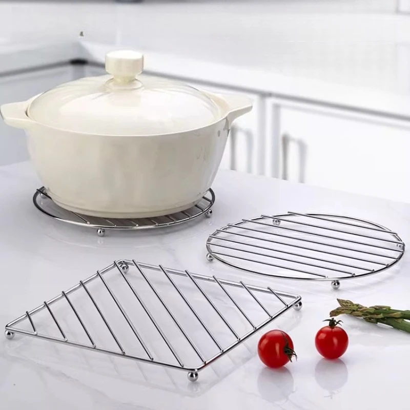 

LMM stainless steel pot mat anti-scald and high temperature resistant kitchen tabletop dishes insulation mat dining table