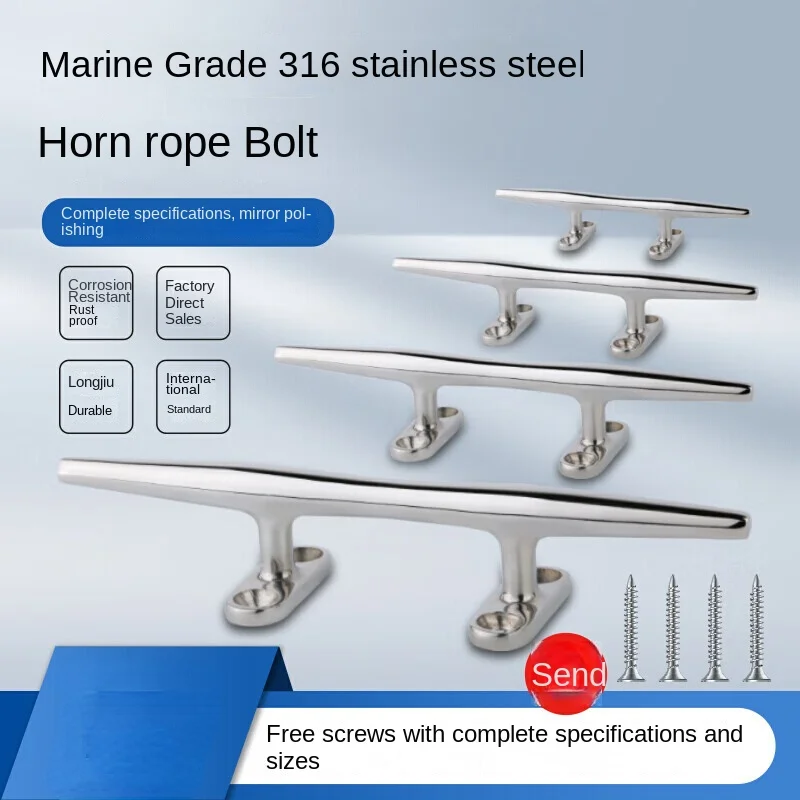 316 Stainless Steel Light Claw round Cable Bolt Wharf Cable Pile Boat-Tying Column Marine Hardware Yacht Accessories