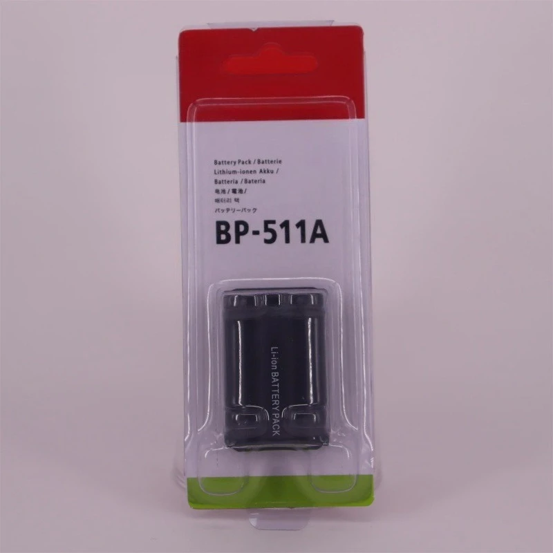 بطارية بديلة 1390 مللي أمبير في الساعة BP-511A لكاميرا Canon EOS 5D 50D 5D Mark II 60D 7D 1D Mark II 300D 400D 450D DSLR كاملة فك تشفير