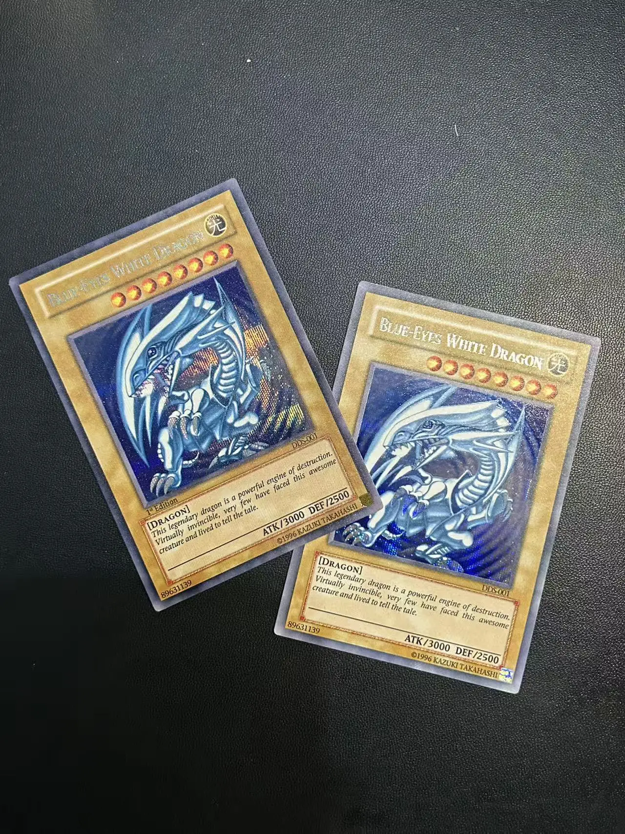 Yu-Gi-Oh! Dark Duel Stories Series Blue-Eyes White Dragon DDS-001/1st DDS-001 Secret Rare/SER TCG DIY Customize Card Not Origina