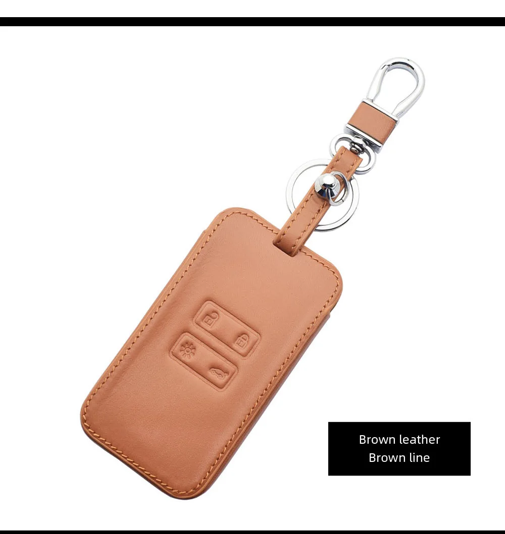 Leder Auto Schlüssel Abdeckung Tasche Für Renault Captur Koleos Kadjar Arkana Megane Clio Dacia Duster Sandero Stepway Fernbedienung Fob Shell Fall – Detail 9