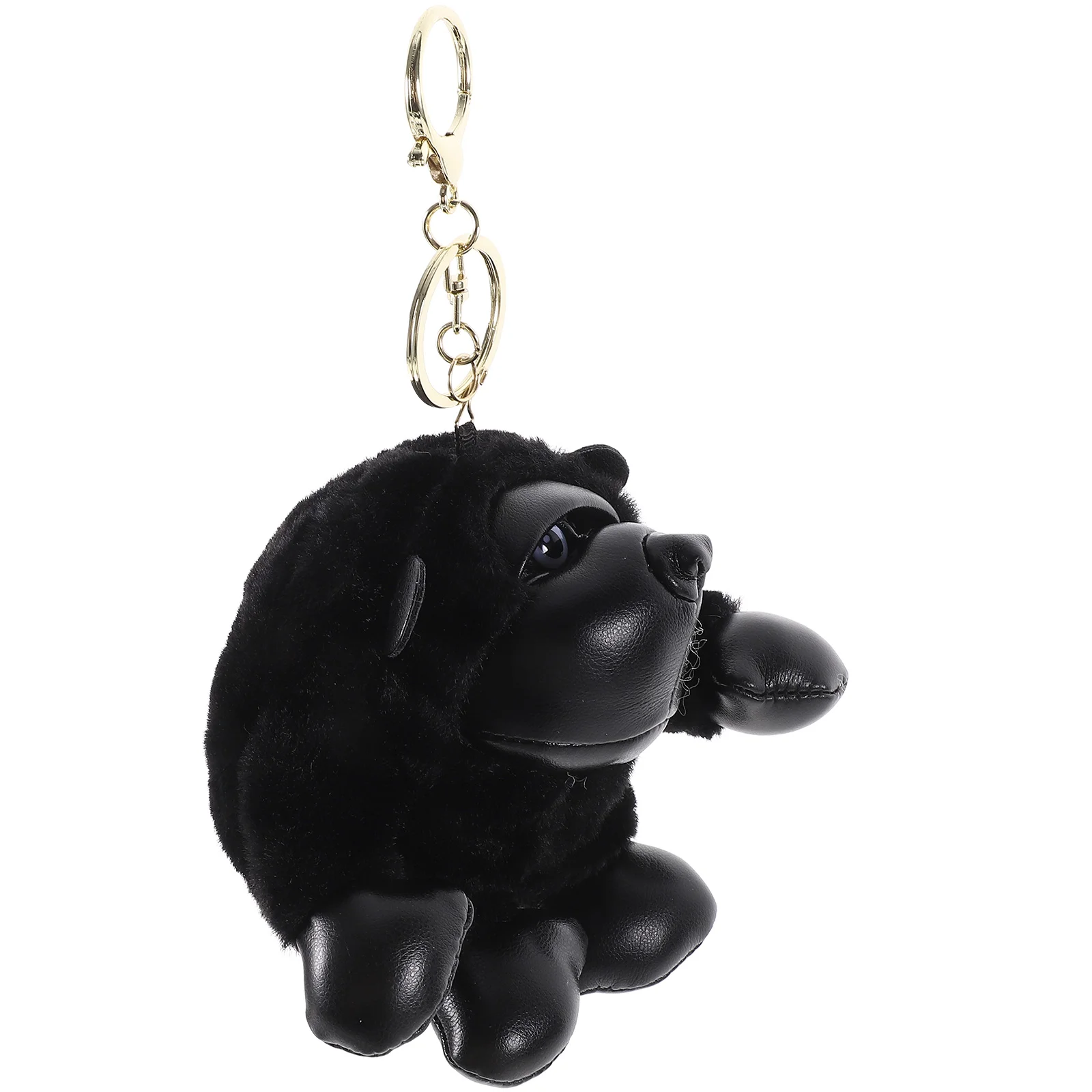 Gorilla Model Plush Pendant Monkey Keychain (Black) 1pc Baby Toys Handbag Pp Cotton Handbags