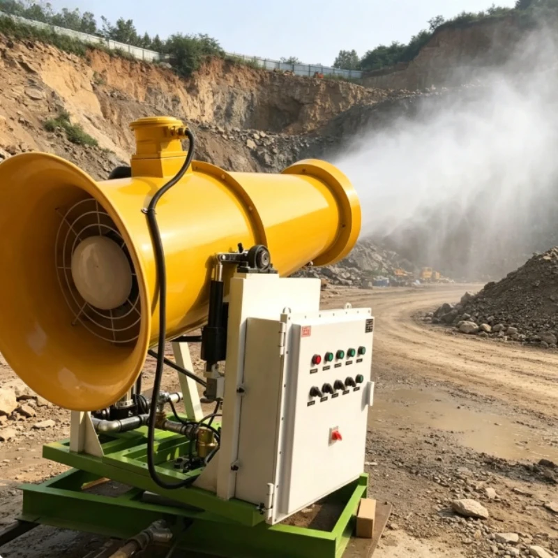 

50m Multi Angle Adjustable Fog Cannon Sprayer Electric Rotation For Stone Quarry Demolition Site Pest Mist Machine