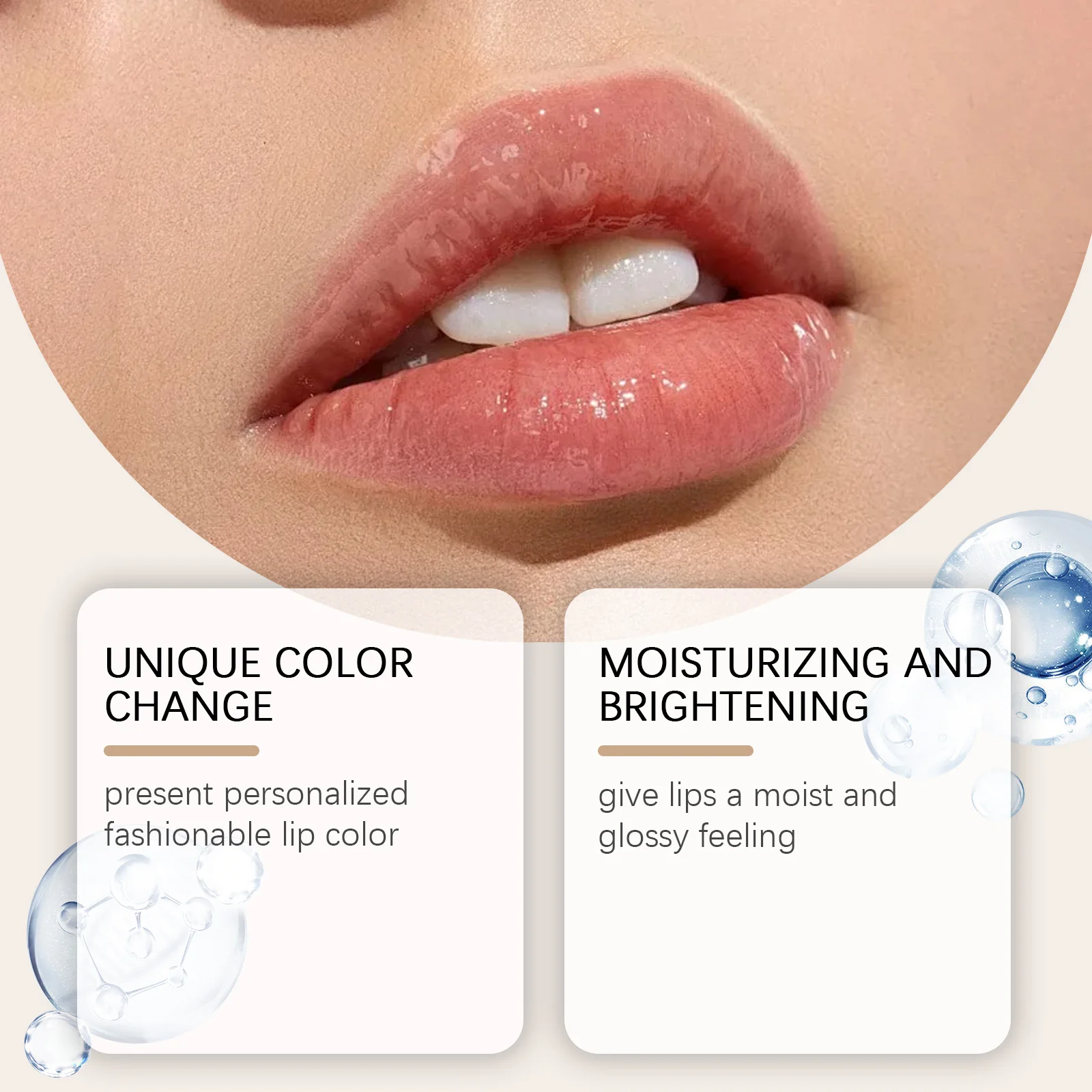 Hoygi Gold Foil Color-Changing Lip Balm - Light and Moisturizing Formula, Deeply Hydrates Lips, Enhances Lip Color, and Provides