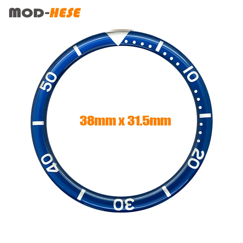 Алюминиевый безель из смолы SKX007, 38 мм, подходит для SKX007 SKX009 SRPD, корпус часов NH35, корпус часов 38 мм x 31,5 мм, вставка безеля