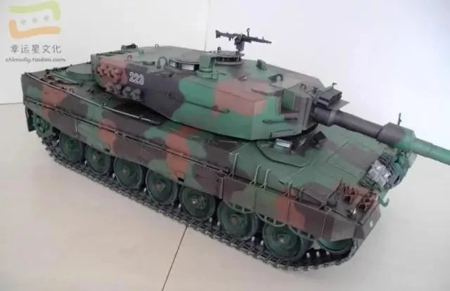 1:16 leopardo 2a4 tanque de batalha principal modelo militar modelo de papel 3d diy brinquedo de exibição de molde de papel artesanal