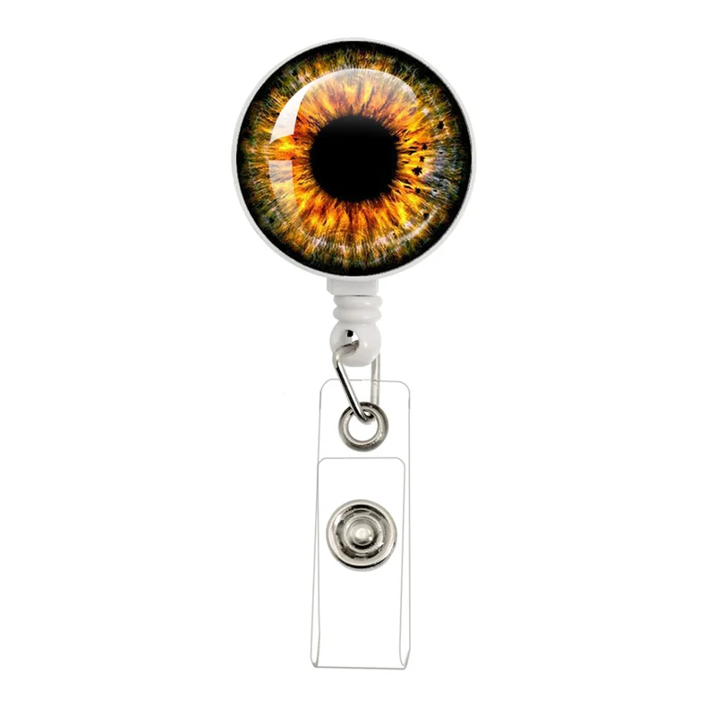 Animal Eyes Pupil Brooch Pin 25mm Glass Dragon Eye Photo Cabochon Badge Brooches ID Name Card Display Tag Staff Card Badge Holde