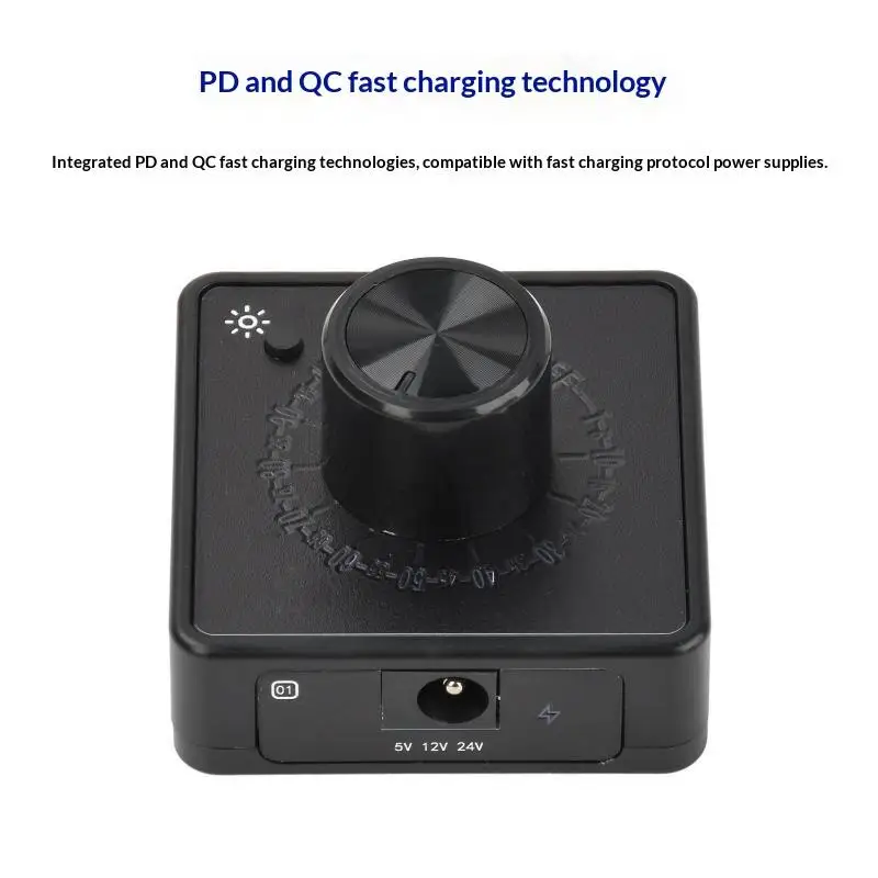 PWM Fan Controller With PD QC Fast Charging DC 12V 24V 5V Multi-Voltage Input Speed Regulator For DIY Cooling Fans
