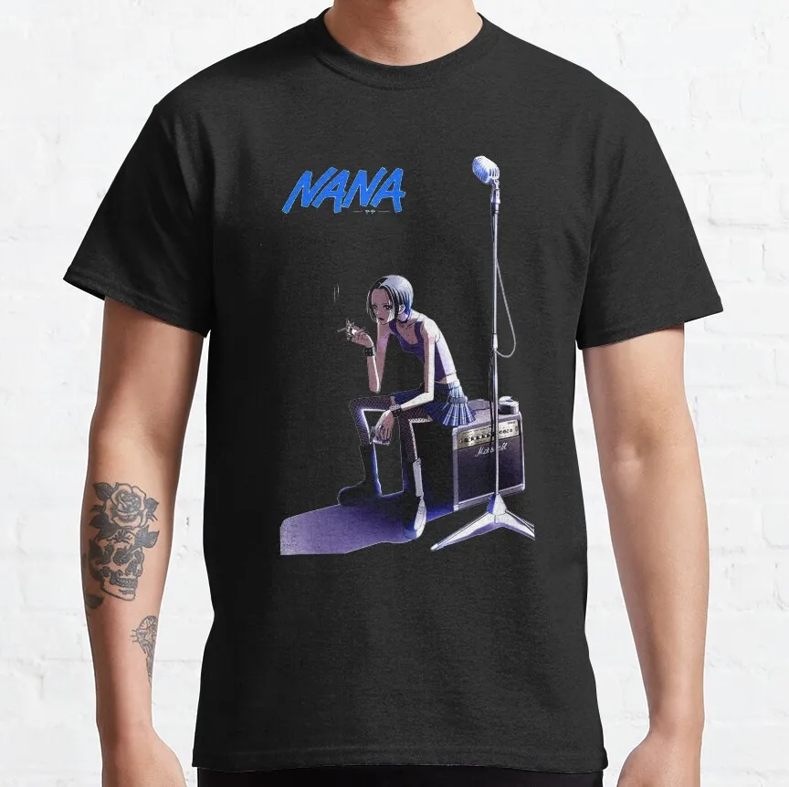 نانا Trapnest الزناد أنيمي تي شيرت تيز الأحجار السوداء مانغا القطن 90s فاسق مسدسات الجنس ai يازاوا ويستوود هدية فكرة القمم