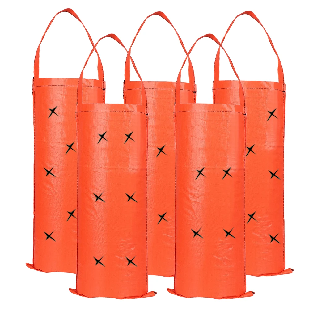 4-8 Pockets PE Hanging Strawberry Planting Bag Wall-Mounted Vertical Grow Bag Perfect for Garden Indoor Plants Vegetable Planter