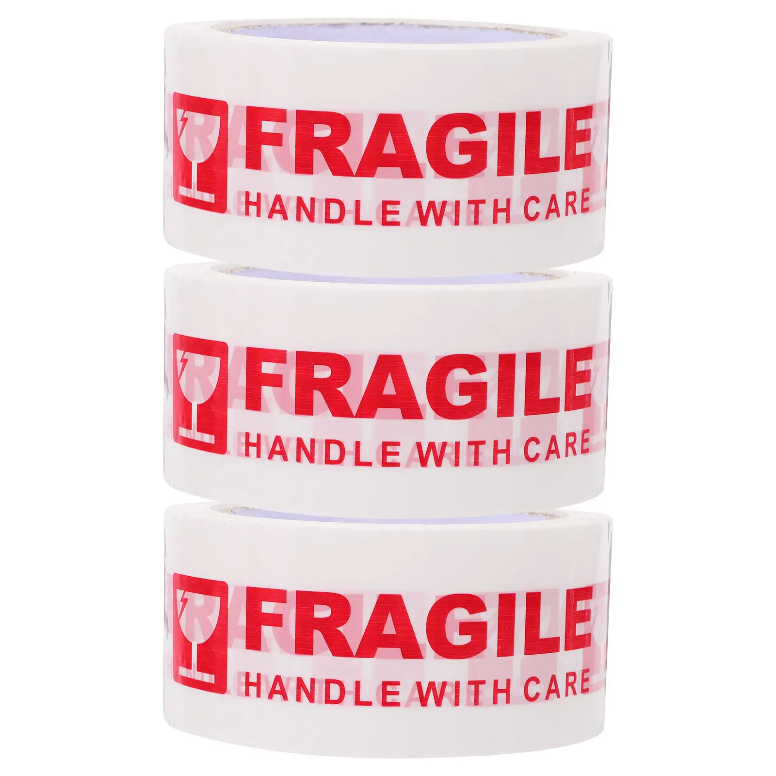 移動用注意テープ 3 ロール 壊れ物注意包装テープ 箱用粘着テープ 小規模ビジネス用