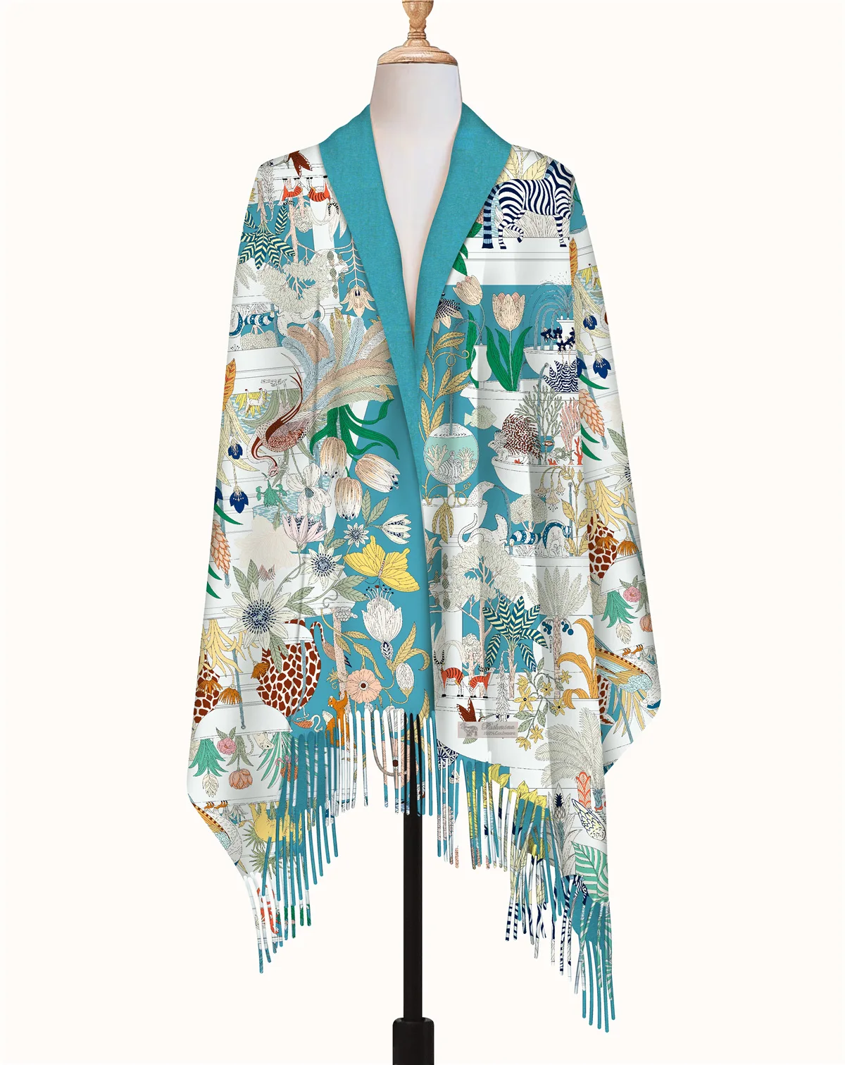 

Французская весенняя шаль с художественным романтическим узором, шарф из искусственного кашемира 200x70 см, мягкий, дышащий, для повседневного ношения