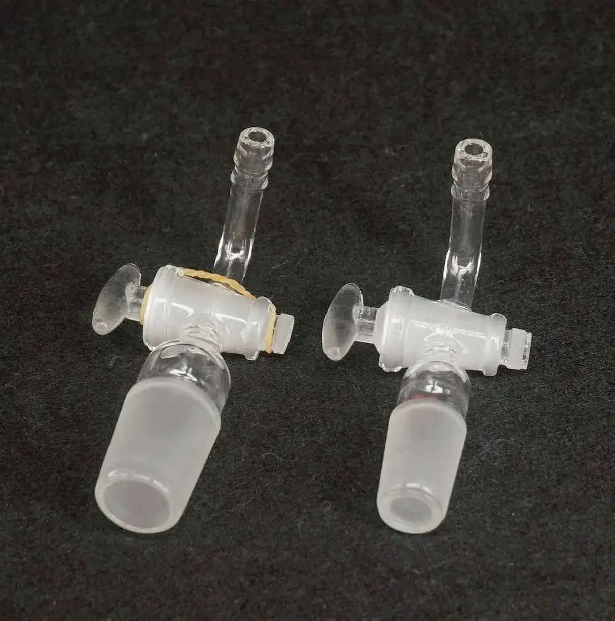 14/23 19/26 24/29 29/32 조인트 랩 90 도 어댑터, 유리 마개 제품 포함