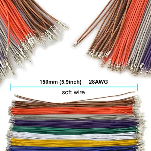 

MX 1.25mm Male & Female Connector Kit with 200PCS 28AWG Premium Pre-Crimped Cables for Electronics DIY Projects