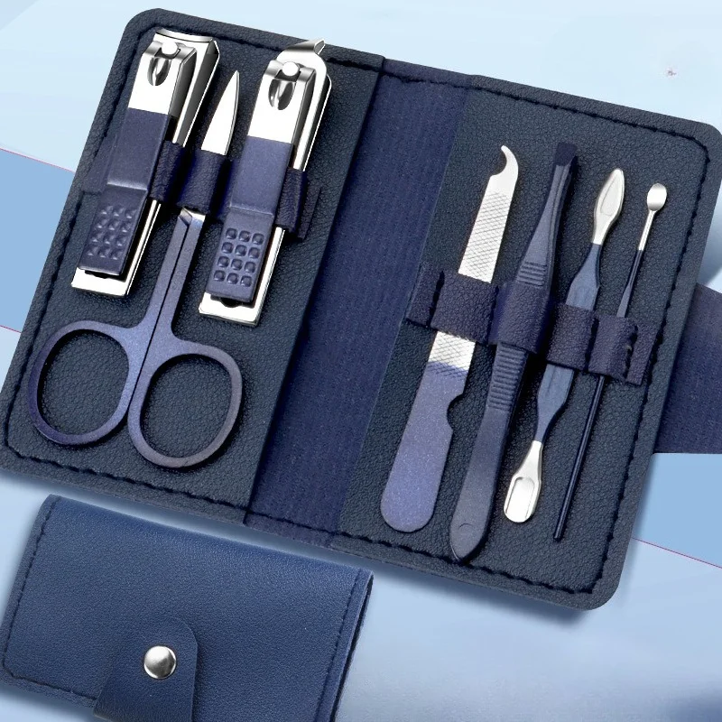 Set tagliaunghie da 7 pezzi Set completo di tagliaunghie per uso domestico Strumenti per manicure e bellezza Set tagliaunghie portatile