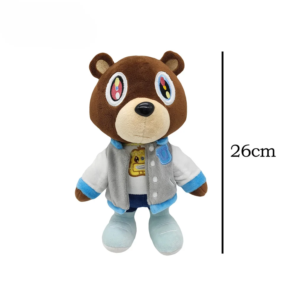 30CM Kawaii Kanye Teddy Bear Plush Toy Cartoon Animal Bear Dolls Stuffed Soft Toy Christmas Birthday Gifts For Children Kids AAA