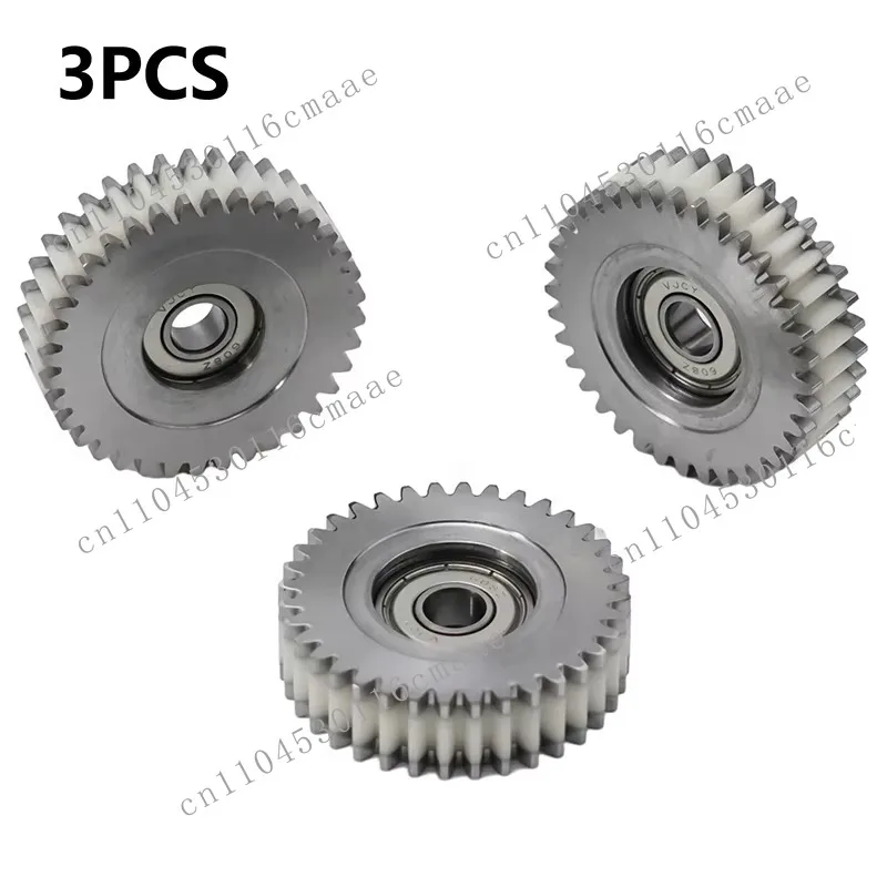 Gear 3 Pcs 36 teeth 8mm parts replacement white + silver accessories nylon + steel motor gear electric bicycle 1 set