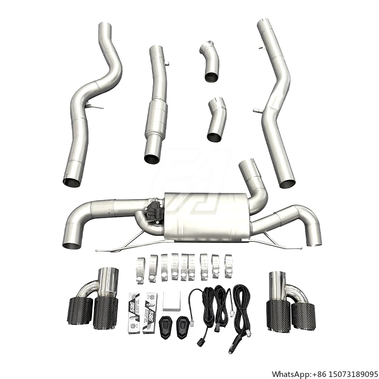 For  3 4 5 6 7 Series Exhaust System in the Middle and Tail Section of the Electronic Valve Muffler Cat Back Exhaust Pipe
