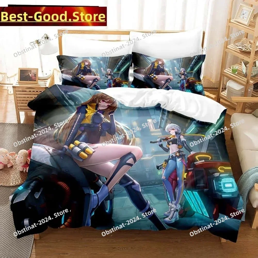 3D Printing Game Tower of Fantasy Anime Bedding Set Single Twin Full Queen King Size Bed Set Adult Kid Bedroom Duvetcover Sets