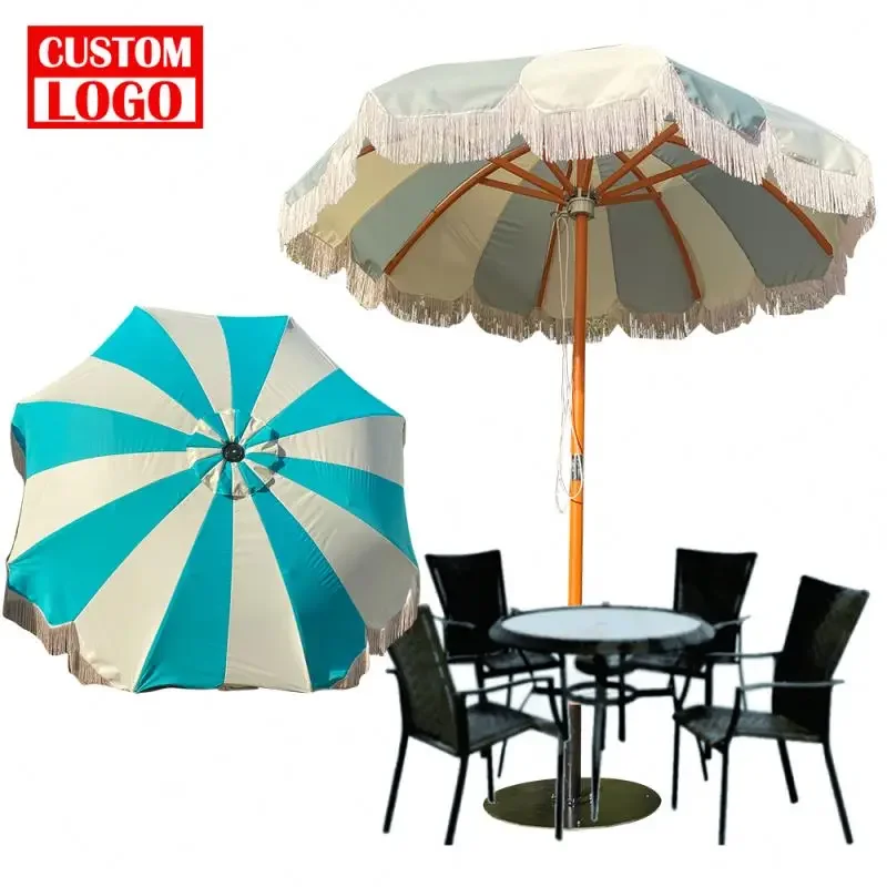 Wholesale Customized Garden Umbrella Orange Outdoor Big Size Garden Parasol Patio Sun Outdoor Umbrella