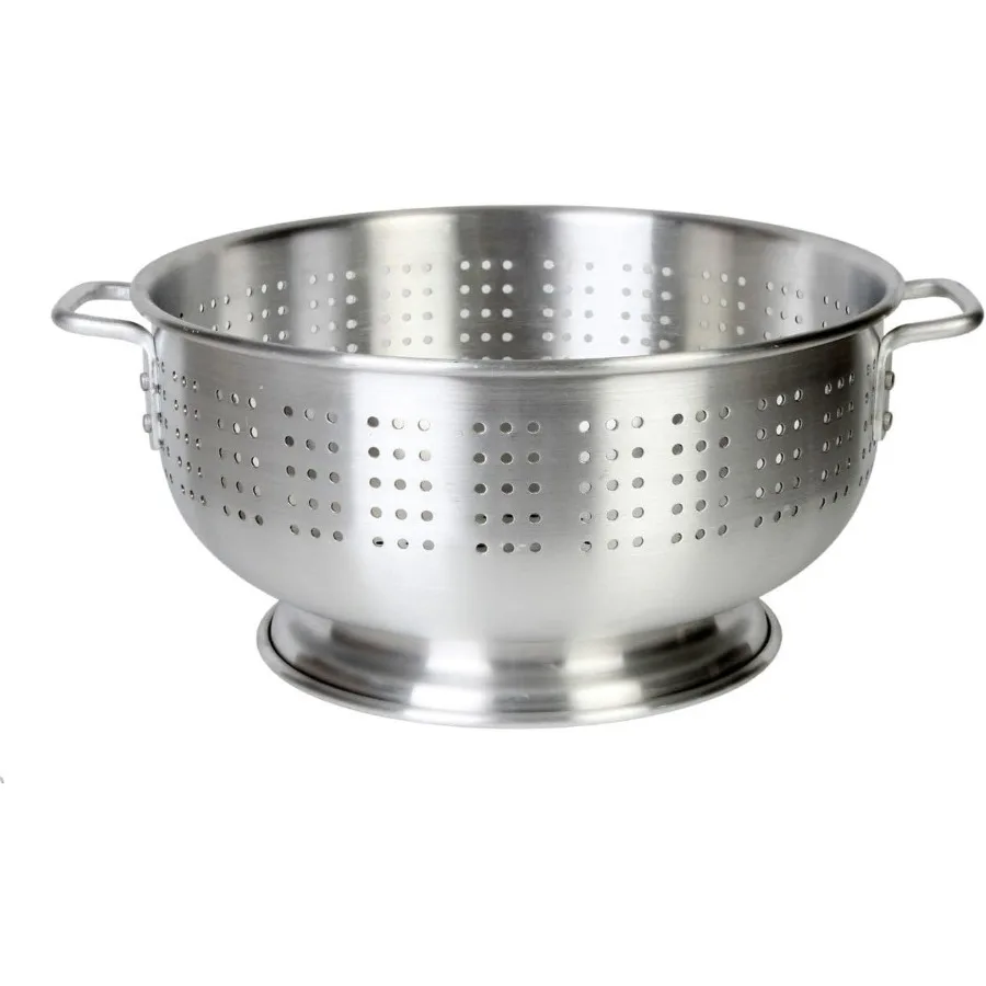 

16 Qt. Aluminum Colander with Handles- Kitchen Colander Self-Draining Solid Base Colanders for Pasta Spaghetti Berry Fruit Veget