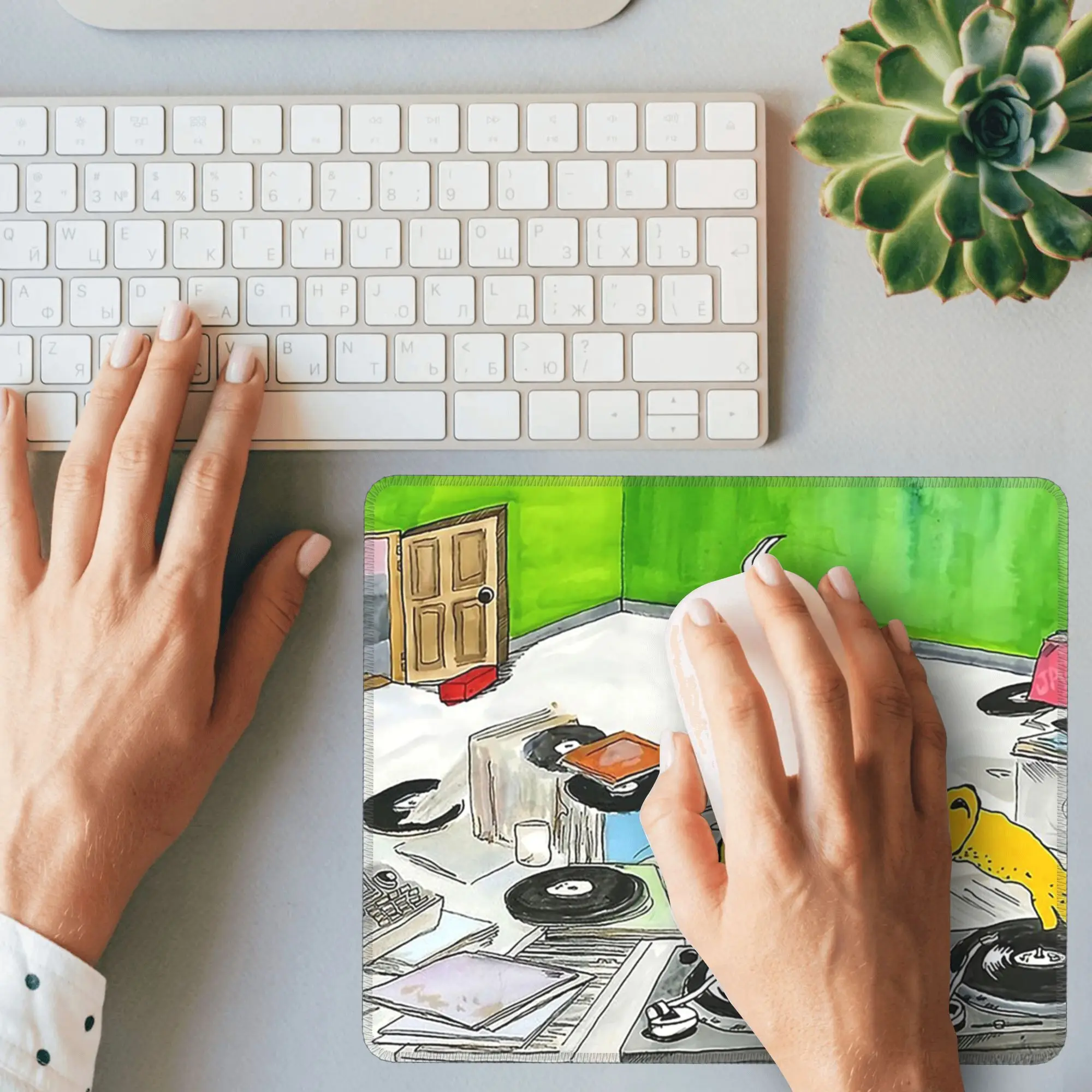 Quasimoto DJ ماوس الوسادة الكمبيوتر لوحة المفاتيح الماوس حصيرة ألعاب الكمبيوتر المحمول حصيرة مكتب الملحقات الجدول الحصير