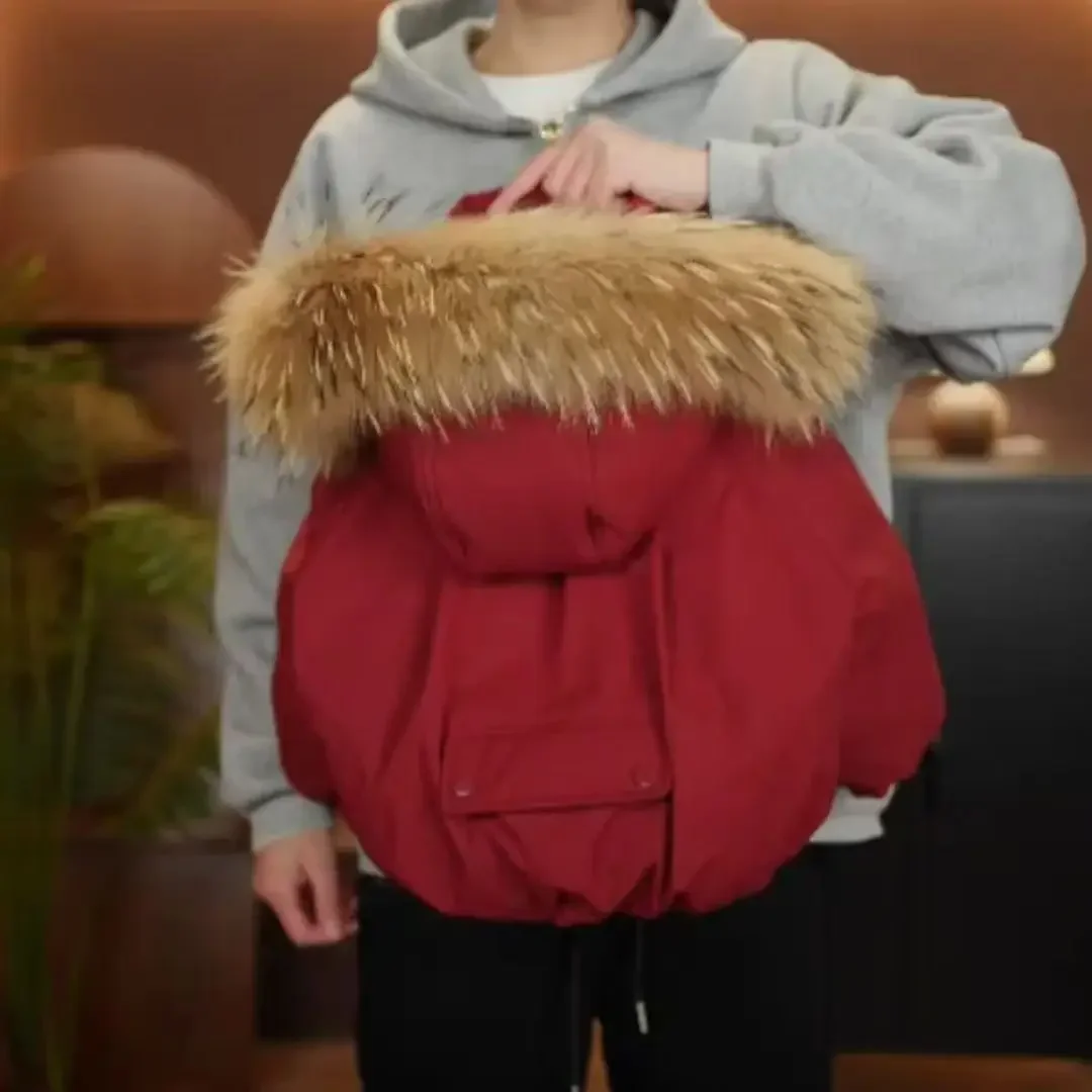ZOETOPKID Winter Neue Jungen- und Mädchen-Jacke mit Abnehmbarem Baumwollfutter Verdickte Wattierte Jacke Großer Pelzkragen Kinder-Winteranzug – Detail 6